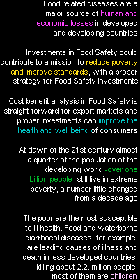 The International Food Safety Consultancy is an independent company providing a high standard of consultancy and training in: HACCP in different sectors, WTO (SPS-TBT), codex alimentarius, strategic development, food safety, food security, risk analysis, auditing compliance, enforcement, verification, food law, ISO, food borne disease, cleaner technologies, hygiene education and sustainable growth